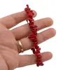 Bratara coral rosu freeform 4-12mm, imagine 3