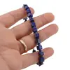Bratara lapis lazuli cuburi 5mm si discuri fatetate 3mm, imagine 3