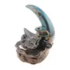 Suport ardere conuri parfumate cascada - backflow si betisoare parfumate, semiluna cu pesti F81, imagine 2
