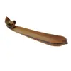 Suport din ceramica pentru ardere betisoare parfumate, petala de floare, maro 23cm, AR80