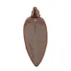 Suport din ceramica pentru ardere betisoare si conuri parfumate, frunza si testoasa maro, 26cm AR92A, imagine 2