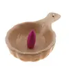 Suport din ceramica pentru ardere conuri parfumate si ierburi naturale, lingura bej, 12,5cm AR93, imagine 3