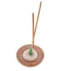 Suport lemn ardere betisoare si conuri parfumate Rotund, cu piatra - 9,5cm, imagine 3