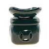 Vas aromaterapie din ceramica cu capac detasabil, albastru