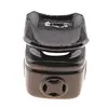 Vas aromaterapie din ceramica cu capac detasabil, negru, imagine 2
