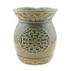 Vas aromaterapie din ceramica cu model Floare, albastru, 11cm AR101, imagine 2