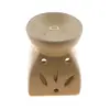 Vas aromaterapie din ceramica, model petale, bej - 7,5cm, imagine 2