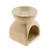 Vas aromaterapie din ceramica, model petale, bej - 7,5cm, imagine 3