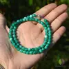 Colier agat verde crabfire sfere fatetate 6mm si argint 925