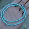 Colier amazonit bleu discuri 3mm si argint 925
