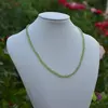 Colier peridot discuri 3mm si argint 925