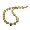 Colier jad galben cub fatetat 9-10mm si discuri fatetate 4mm, imagine 2
