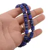 Colier lapis lazuli discuri extrafatetate manual 7mm, imagine 3