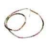 Colier Turmalina dravit indicolit si rubelit discuri fatetate manual 3-4mm, imagine 3