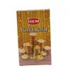 Conuri parfumate fumigatie HEM Gold Rain backflow, 10 buc