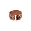 Inel reglabil din cupru masiv model victorian, 10mm, imagine 3