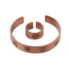 Set bratara si inel din cupru masiv model elementele naturii, 10mm, imagine 2
