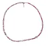 Colier cu discuri de Rubin, Diamant Herkier si argint 925