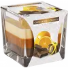 Lumanare parfumata Bispol in trei culori, pahar patrat - Chocolate - Orange