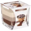 Lumanare parfumata Bispol in trei culori, pahar patrat - Coffee