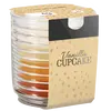 Lumanare parfumata Bispol trei culori in pahar spirala - Vanilla Cupcake