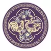 Abtibild sticker Feng Shui cu prietenii secreti – Dragon si Cocos 2024 – mare