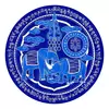 Abtibild sticker Feng Shui Elefant si Rinocer albastri 2024 – mare