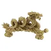 Statueta Feng Shui Dragon cu perla pe valuri din rasina 20cm, imagine 2