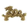 Statueta Feng Shui Dragon cu perla pe valuri din rasina 20cm