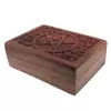 Cutie din lemn pentru depozitare cu model pentagrama- 18cm, imagine 2
