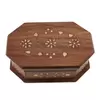 Cutie din lemn pentru depozitare, model floral - 15cm