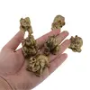Set 6 statuete Feng Shui Elefanti din rasina aurie, 4-5cm, imagine 3