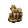 Statueta Feng Shui Dragon pe turn din monede din rasina - 4cm, imagine 2