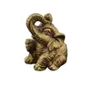 Statueta Feng Shui Elefant din rasina aurie, mic model 3 - 4cm