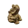 Statueta Feng Shui Elefant din rasina aurie, mic model 5 - 4cm, imagine 2