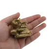 Statueta Feng Shui Elefant din rasina aurie, model 1 - 6cm, imagine 3