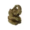 Statueta Feng Shui Elefant din rasina aurie, model 3 - 5cm, imagine 6