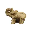 Statueta Feng Shui Elefant din rasina aurie, model 5 - 7cm, imagine 2