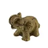 Statueta Feng Shui Elefant din rasina aurie, model 5 - 7cm, imagine 5