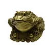 Statueta Feng shui din alama Broasca raioasa pentru prosperitate, 14cm, imagine 3