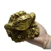 Statueta Feng shui din alama Broasca raioasa pentru prosperitate, 14cm, imagine 5