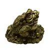Statueta Feng shui din alama Broasca raioasa pentru prosperitate, 14cm