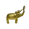 Statueta Feng Shui din alama Elefant cu trompa ridicata si Ru Yi, 14cm, imagine 2