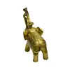Statueta Feng Shui din alama Elefant cu trompa ridicata si Ru Yi, 14cm, imagine 3
