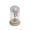 Copac in cupola de sticla cu lumina multicolora, cristal natural Citrin, 13cm, imagine 2
