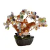 Copac in ghiveci cu 8 ramuri din cristal natural 7 chakre, 12cm, imagine 2