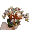 Copac in ghiveci cu 8 ramuri din cristal natural 7 chakre, 12cm, imagine 4