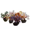 Copac in ghiveci cu 8 ramuri din cristal natural 7 chakre, 12cm, imagine 5