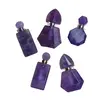 Pandantiv cristal natural Ametist sticluta model 4 cu agatatoare argintie, 4,2cm, imagine 4