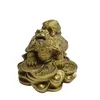Statueta Feng Shui din alama Broasca Dragon cu pui, 8cm, imagine 3